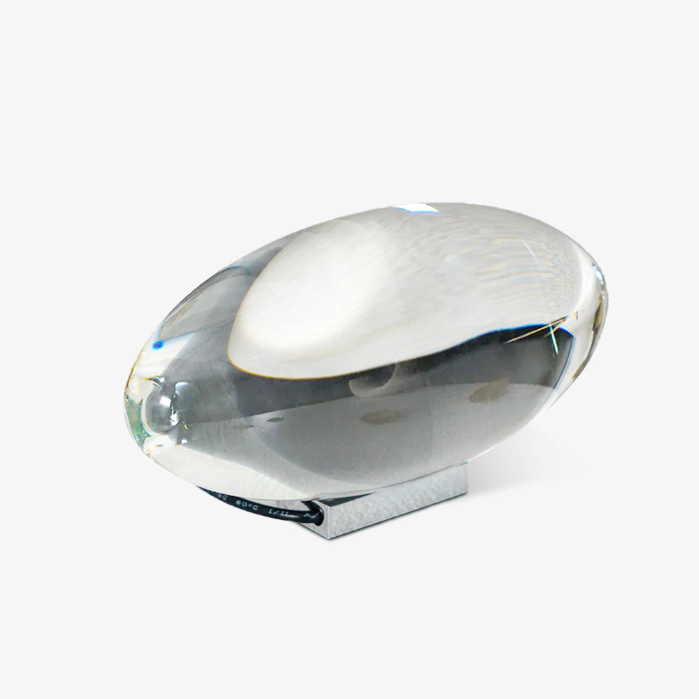 Crystal Glass Pebble Table Lamp, Sunset & Warm Night Light