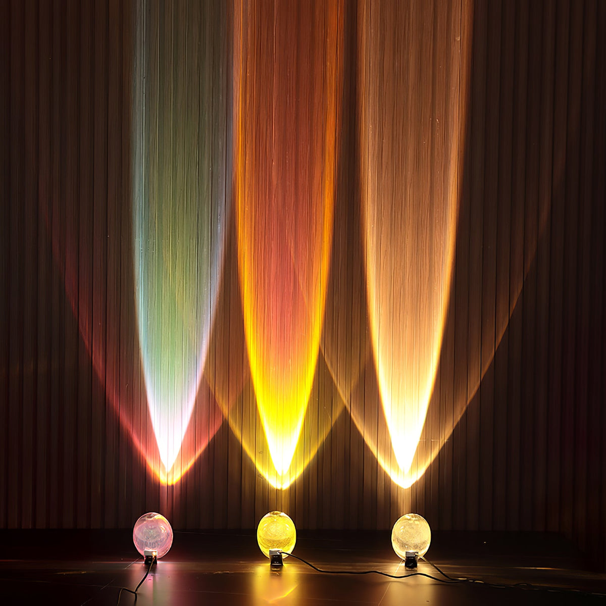 Crystal Glass Pebble Table Lamp, Sunset & Warm Night Light