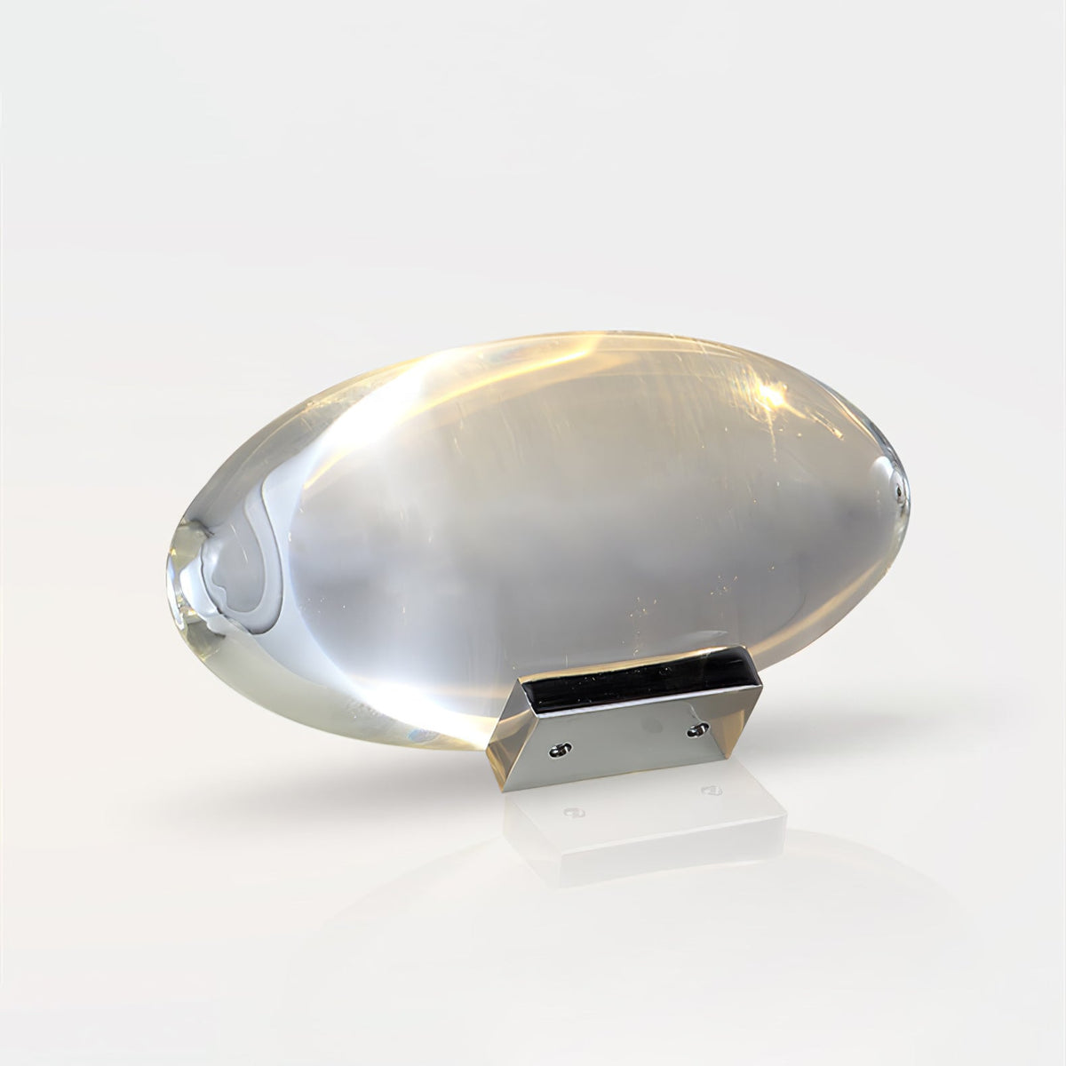 Crystal Glass Pebble Table Lamp, Sunset & Warm Night Light