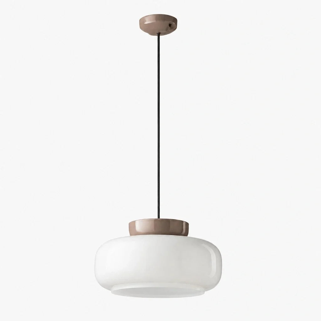 Bauhaus Ceramic Pendant Light, Two-Tone Colorful Bowl Lamp