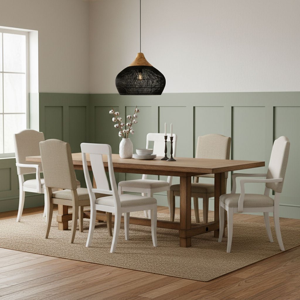 Rattan Pendant Light, Handwoven Wood & Rattan Shade