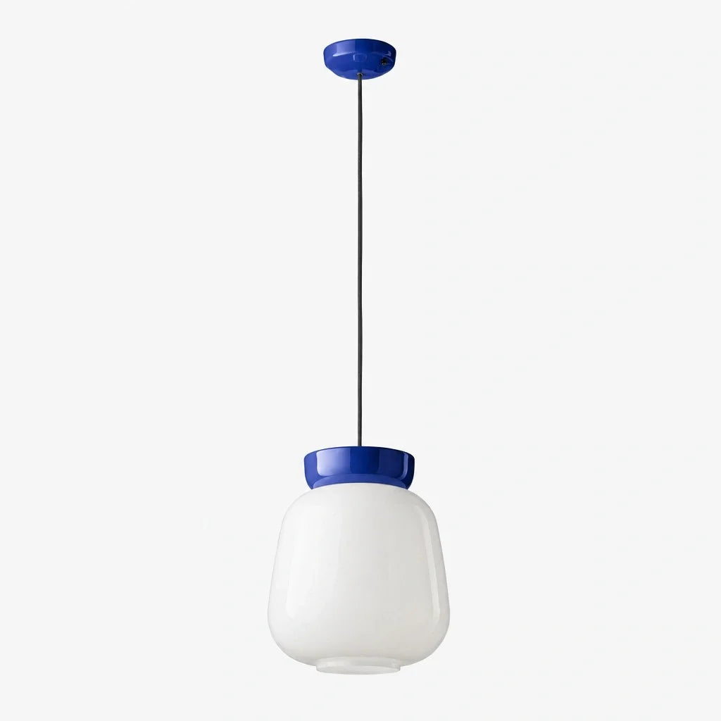 Bauhaus Ceramic Pendant Light, Two-Tone Colorful Bowl Lamp