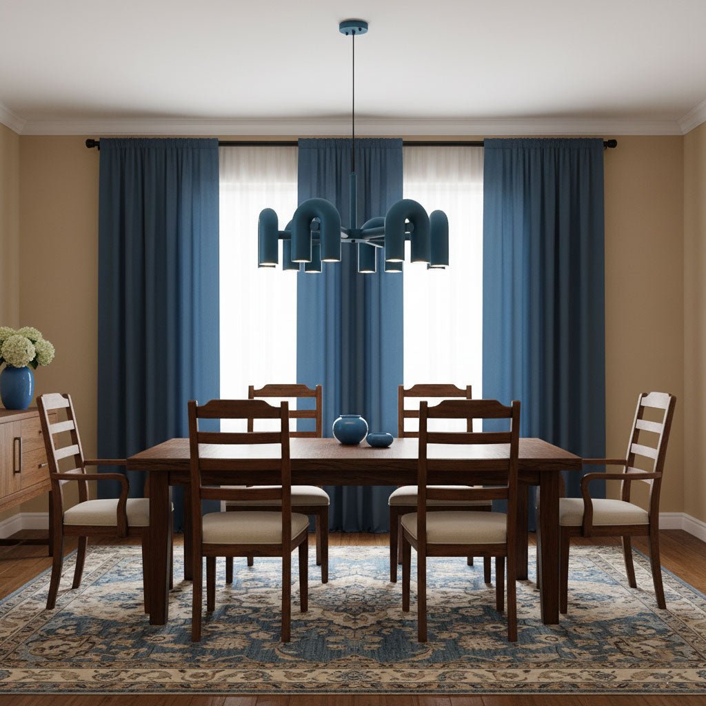 Bauhaus LED Chandelier, Colorful Modular U-Shape Heads