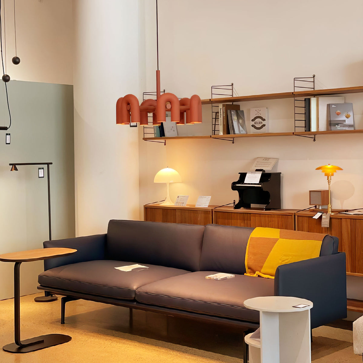 Bauhaus LED Chandelier, Colorful Modular U-Shape Heads