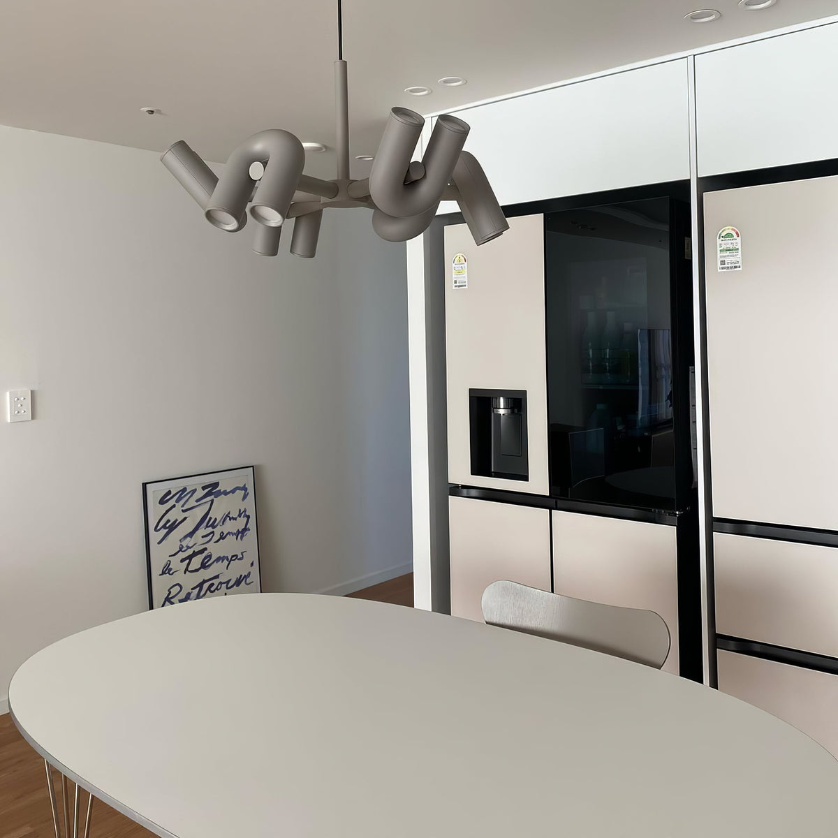 Bauhaus LED Chandelier, Colorful Modular U-Shape Heads