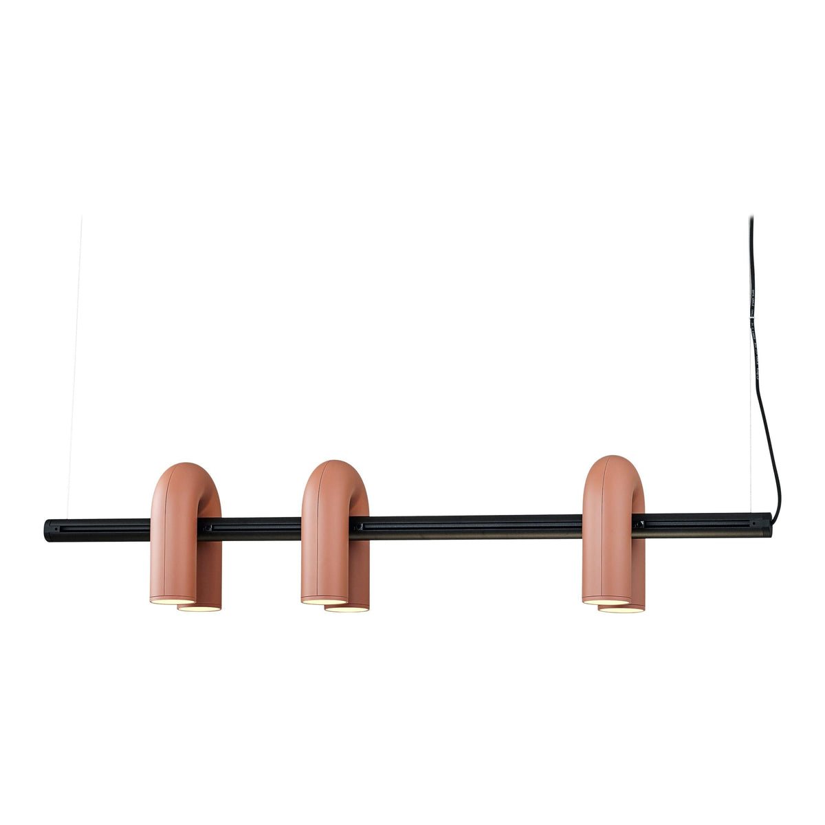Bauhaus LED Chandelier, Colorful Modular U-Shape Heads