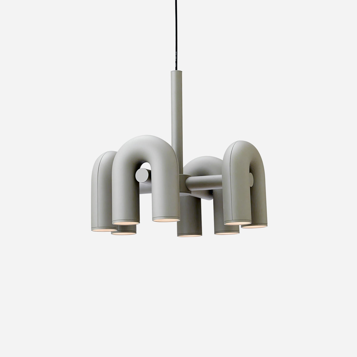 Bauhaus LED Chandelier, Colorful Modular U-Shape Heads
