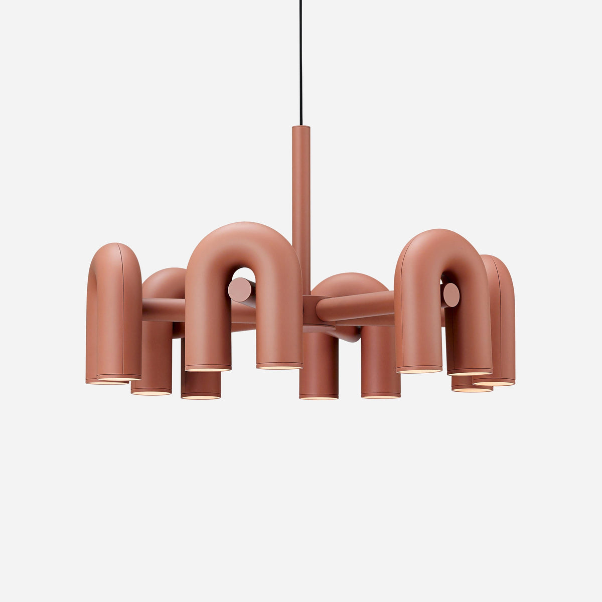 Bauhaus LED Chandelier, Colorful Modular U-Shape Heads