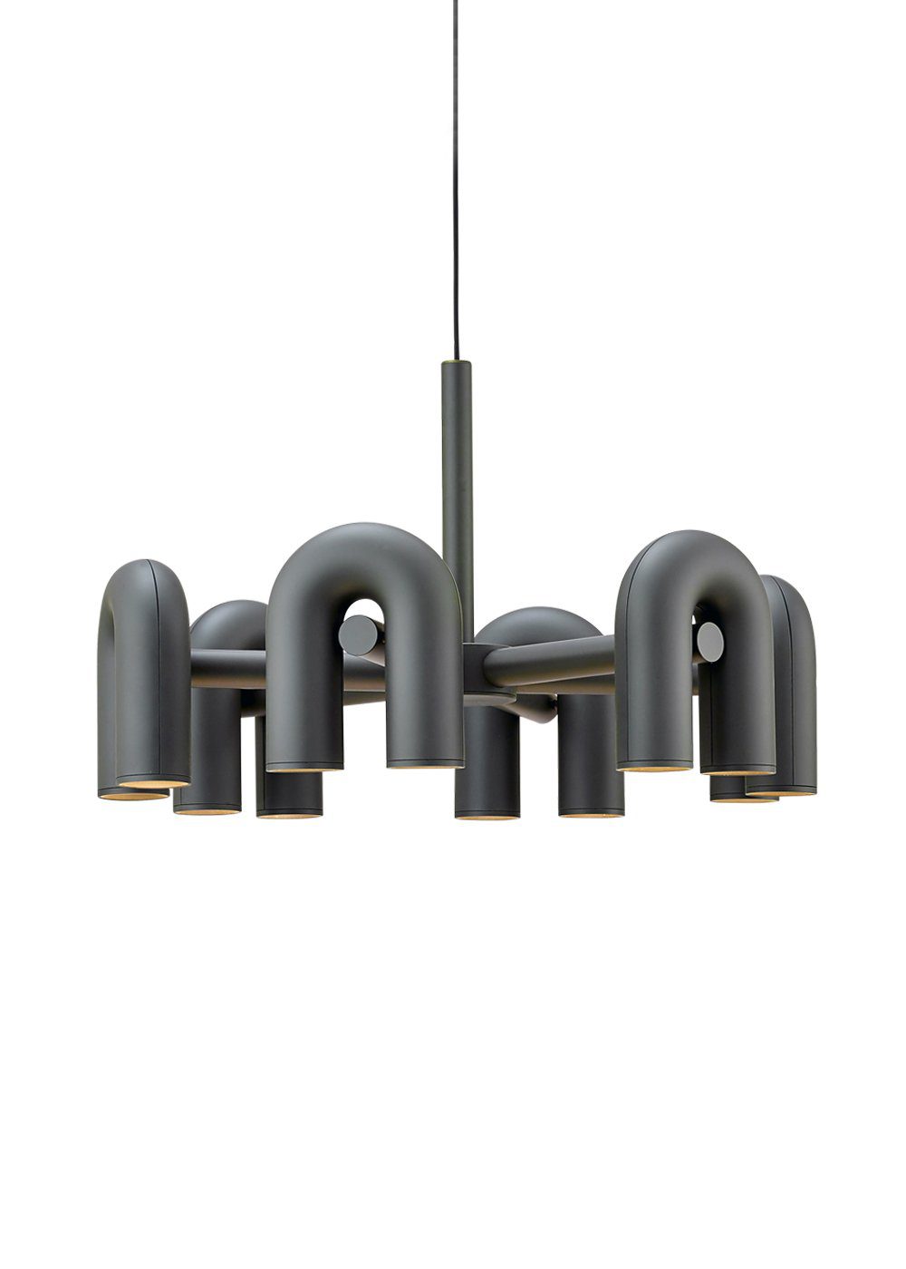Bauhaus LED Chandelier, Colorful Modular U-Shape Heads
