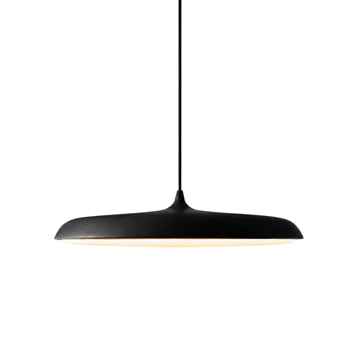 Bauhaus Disc Pendant Light, Slim UFO LED Metal Hanging Lamp