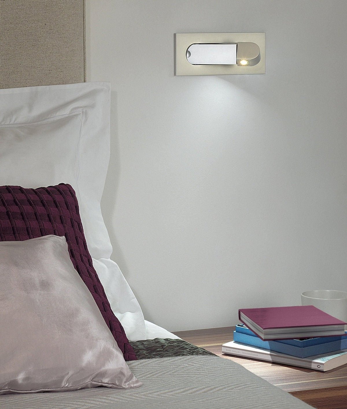 Bedside Reading Light, Pop-Out LED Wall Lamp, Hidden Switch