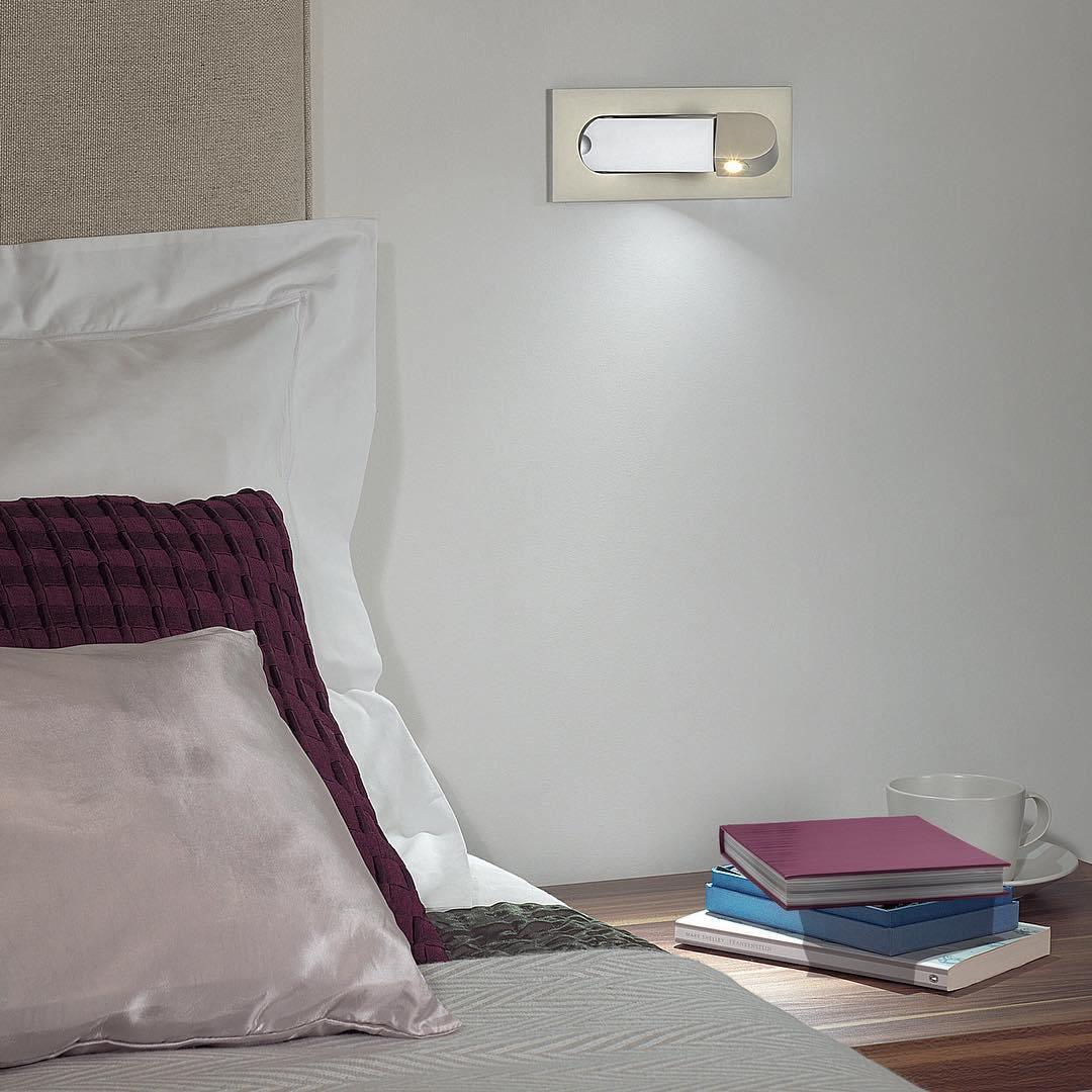 Bedside Reading Light, Pop-Out LED Wall Lamp, Hidden Switch