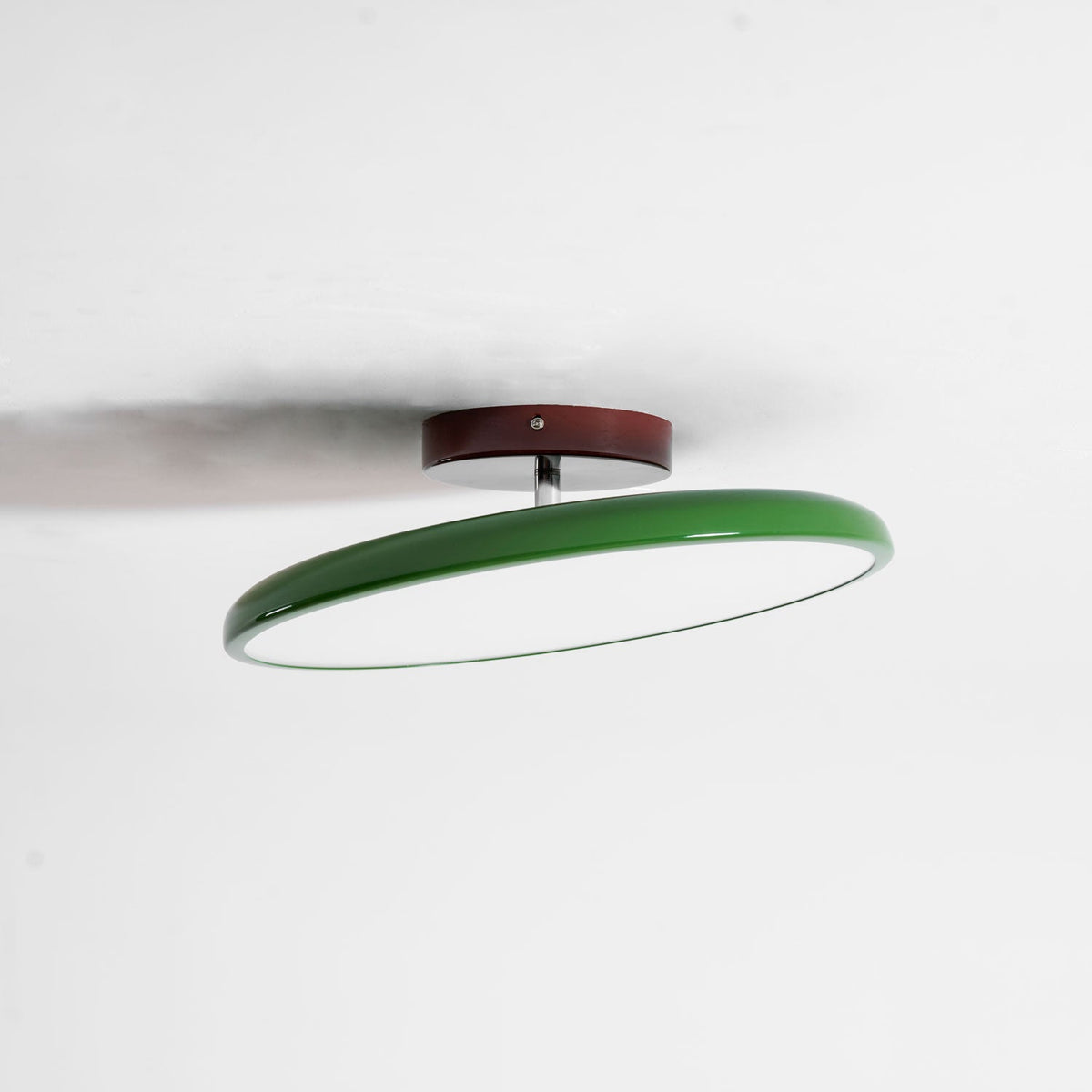 Bauhaus Swivel Arm Ceiling Light, Dimmable LED Disc Lamp