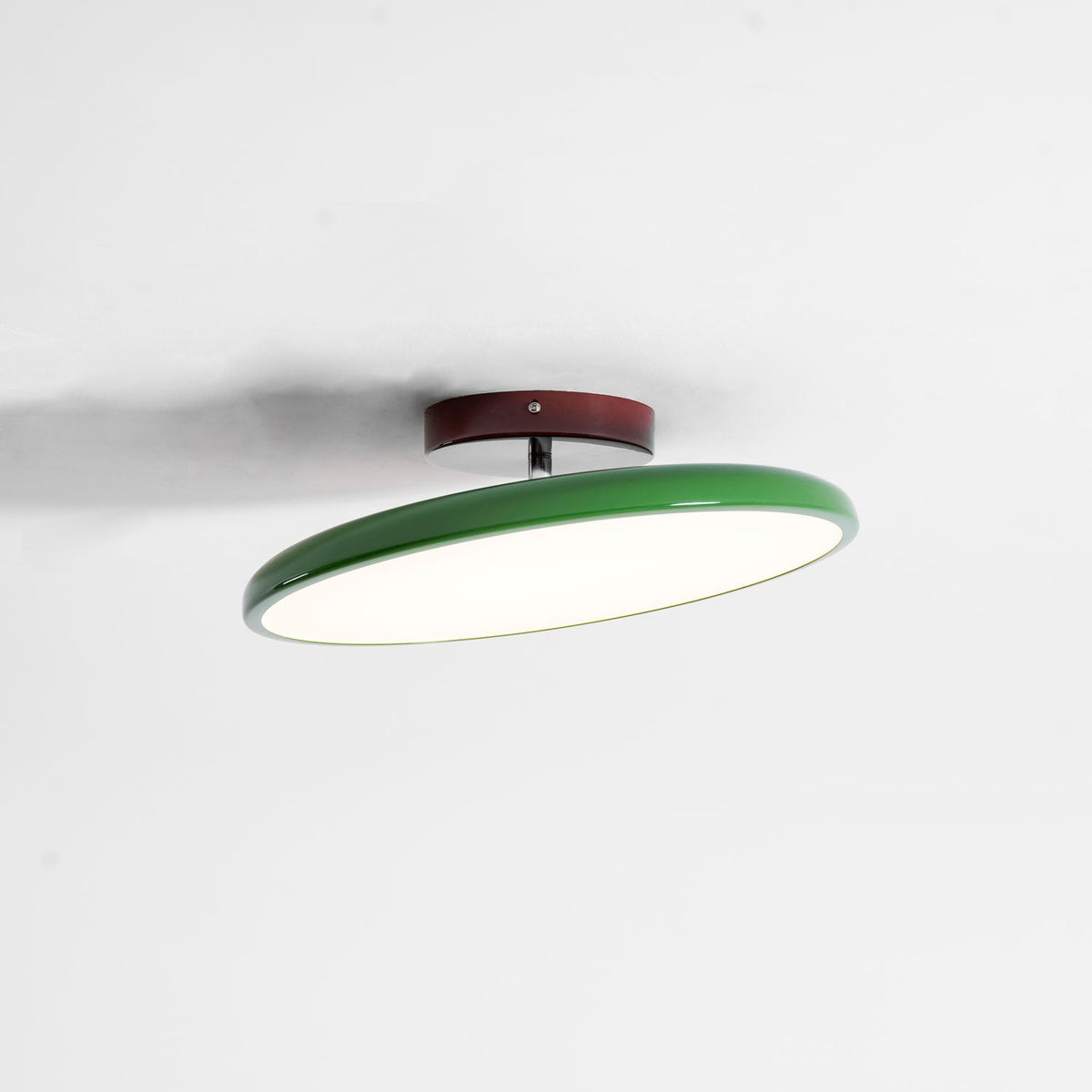 Bauhaus Swivel Arm Ceiling Light, Dimmable LED Disc Lamp