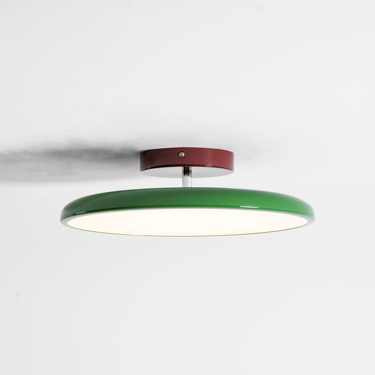 Bauhaus Swivel Arm Ceiling Light, Dimmable LED Disc Lamp