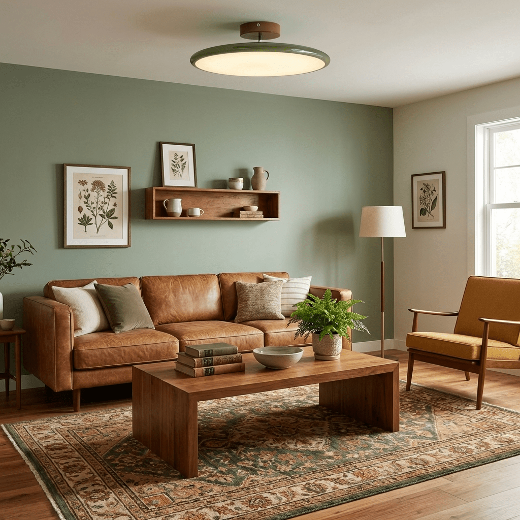 Bauhaus Swivel Arm Ceiling Light, Dimmable LED Disc Lamp