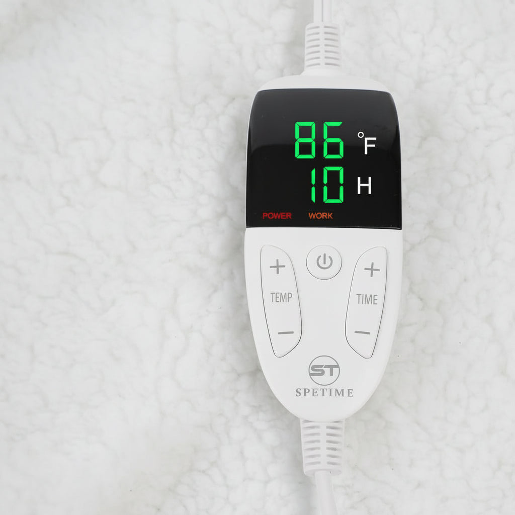 Wearable Heated Blanket, Sherpa Fleece with Foot Pocket