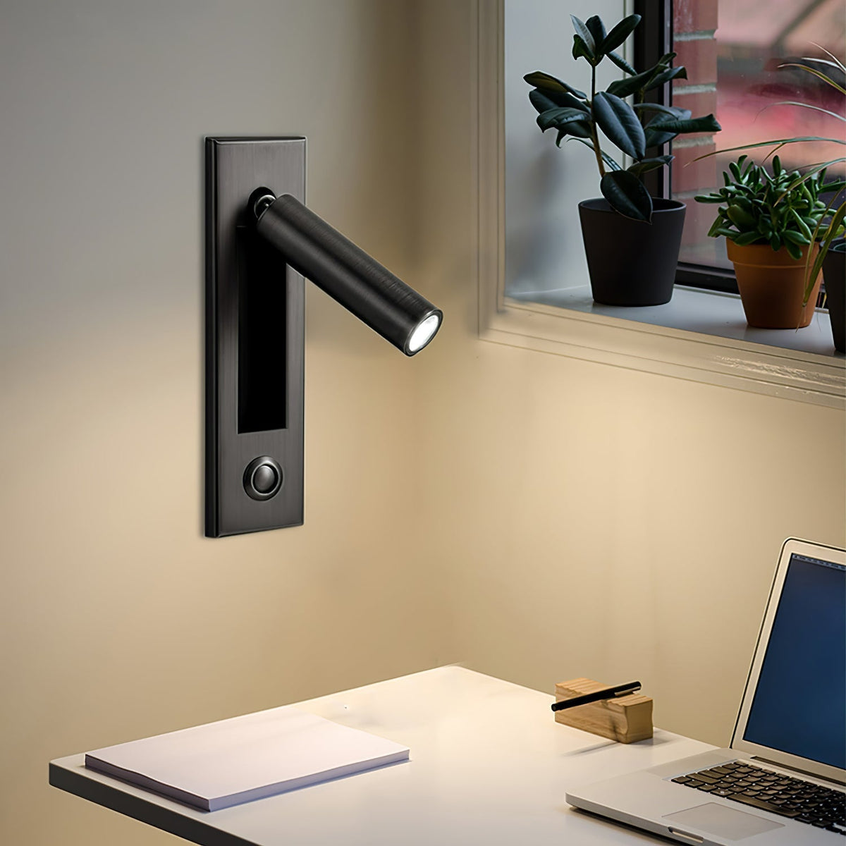 Luxury LED Reading Wall Sconce, Modern Bedside Wall Light
