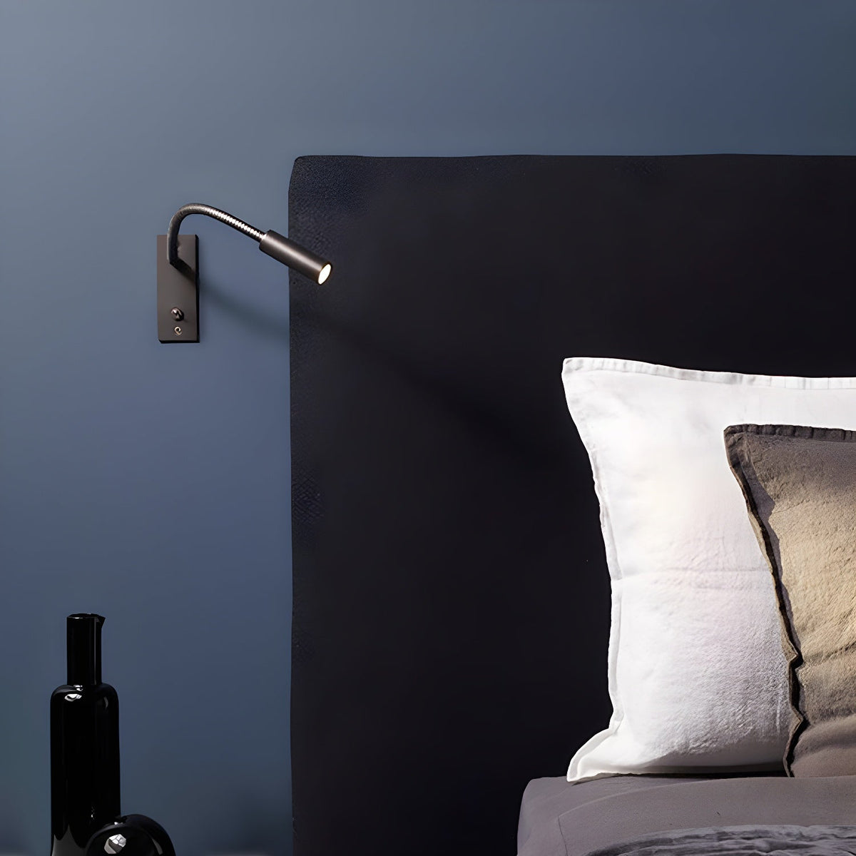 Gooseneck Wall Sconce, Adjustable LED Reading Light for Bed