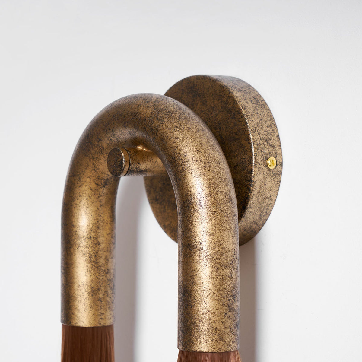 Horsehair Wall Sconce, Sculptural Faux Mane Iron Wall Light