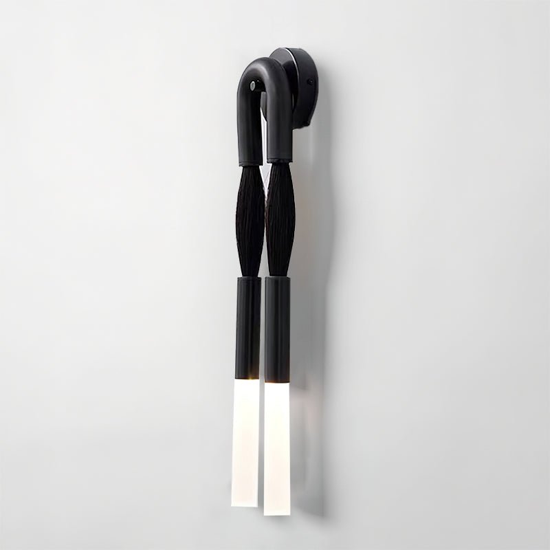 Horsehair Wall Sconce, Sculptural Faux Mane Iron Wall Light