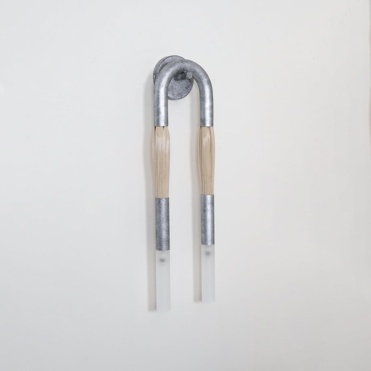 Horsehair Wall Sconce, Sculptural Faux Mane Iron Wall Light