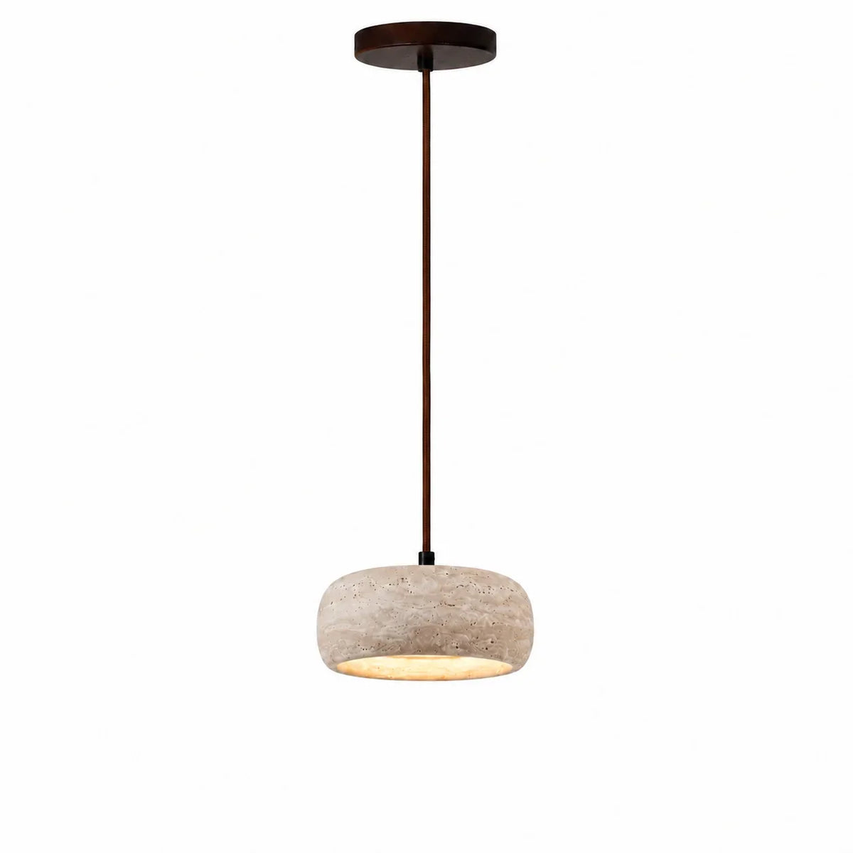 Travertine Pendant Light, Natural Stone 1, 2 or 3 Light