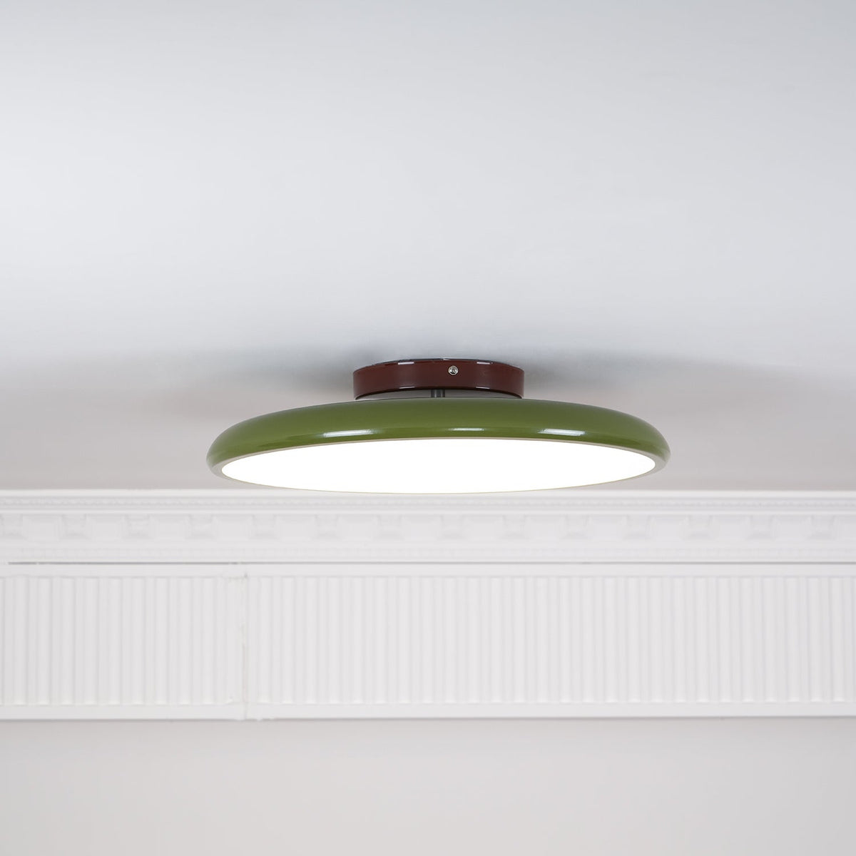 Bauhaus Swivel Arm Ceiling Light, Dimmable LED Disc Lamp