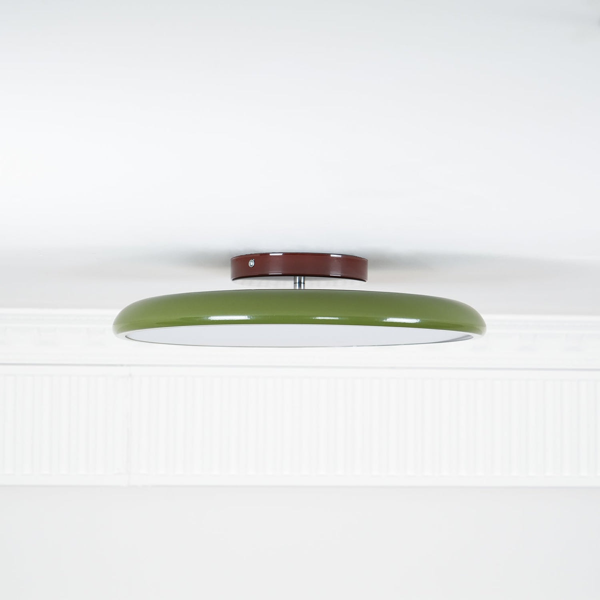 Bauhaus Swivel Arm Ceiling Light, Dimmable LED Disc Lamp
