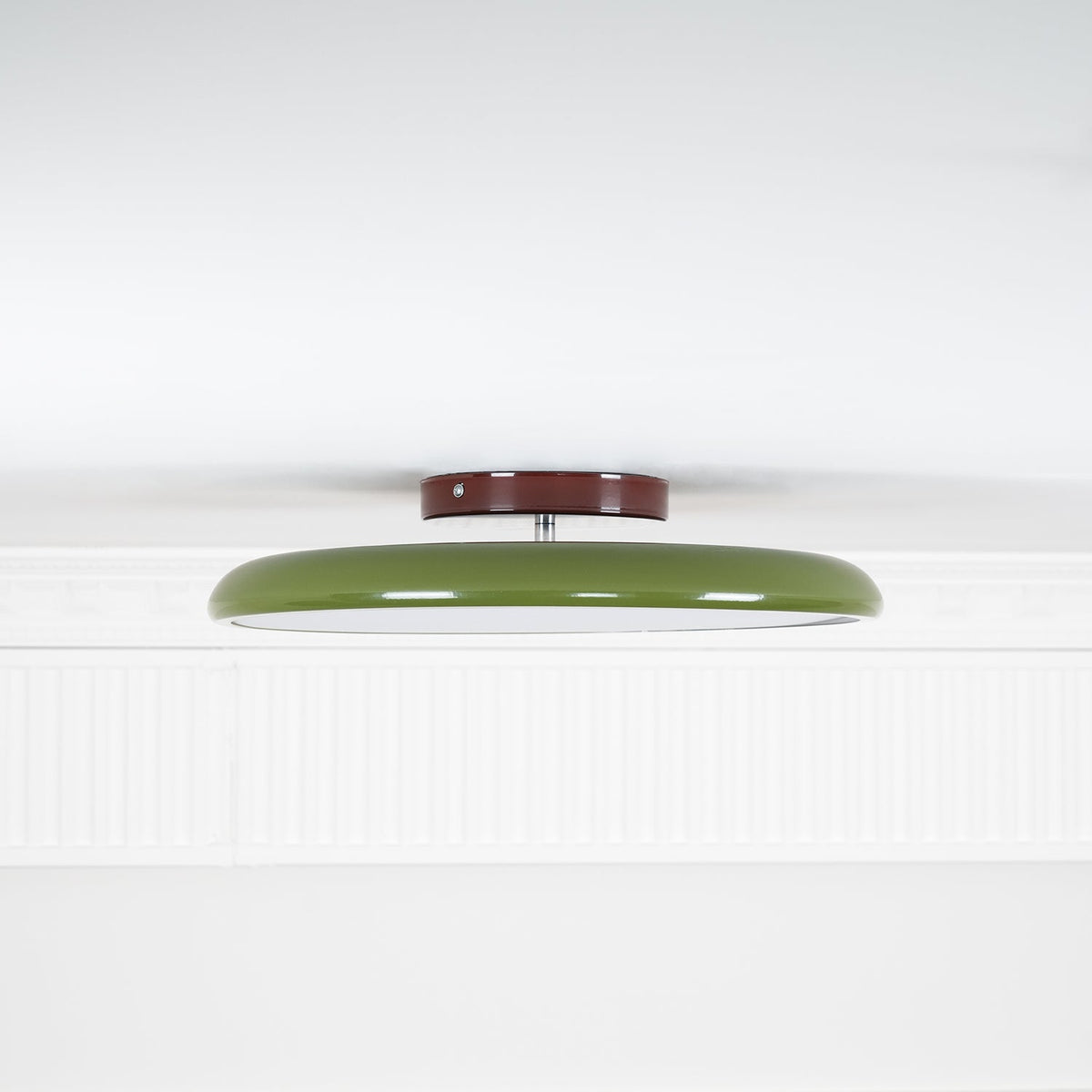 Bauhaus Swivel Arm Ceiling Light, Dimmable LED Disc Lamp