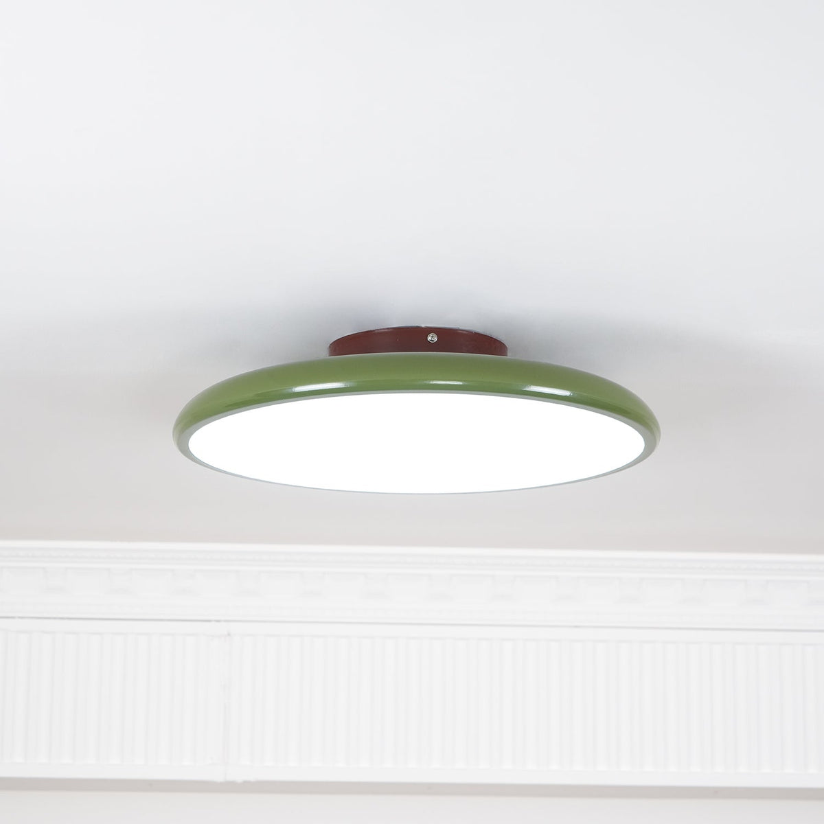 Bauhaus Swivel Arm Ceiling Light, Dimmable LED Disc Lamp