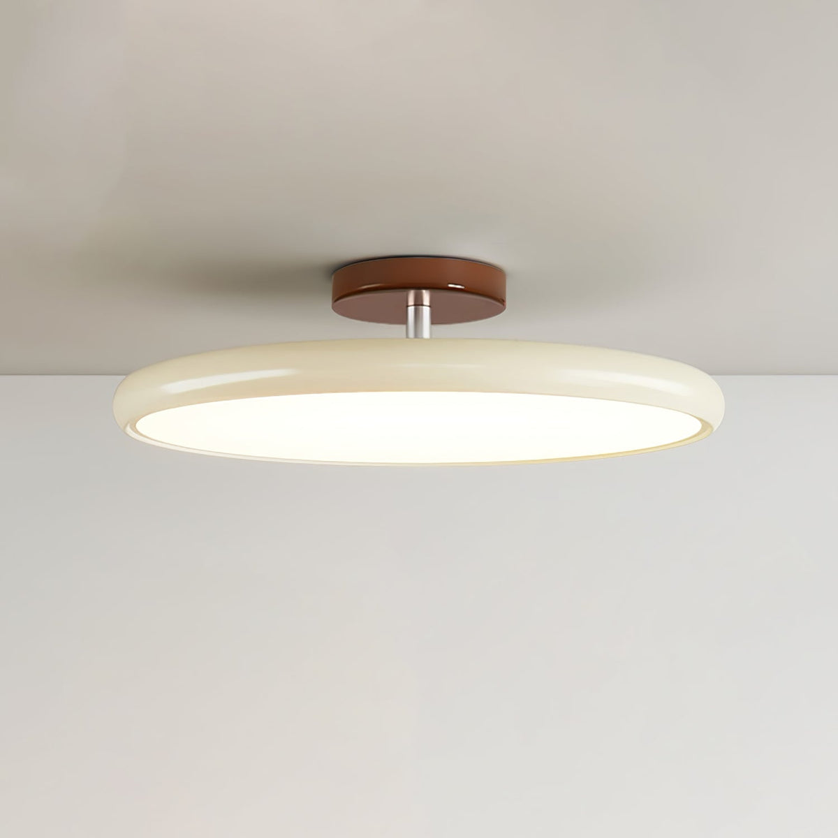 Bauhaus Swivel Arm Ceiling Light, Dimmable LED Disc Lamp