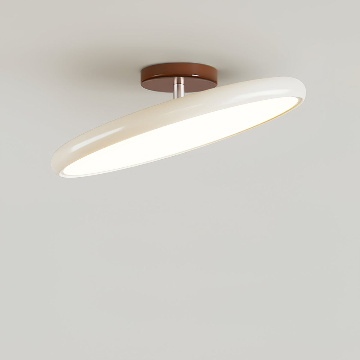 Bauhaus Swivel Arm Ceiling Light, Dimmable LED Disc Lamp