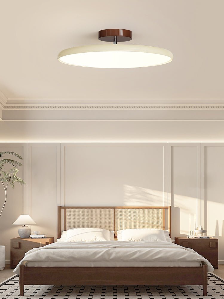 Bauhaus Swivel Arm Ceiling Light, Dimmable LED Disc Lamp