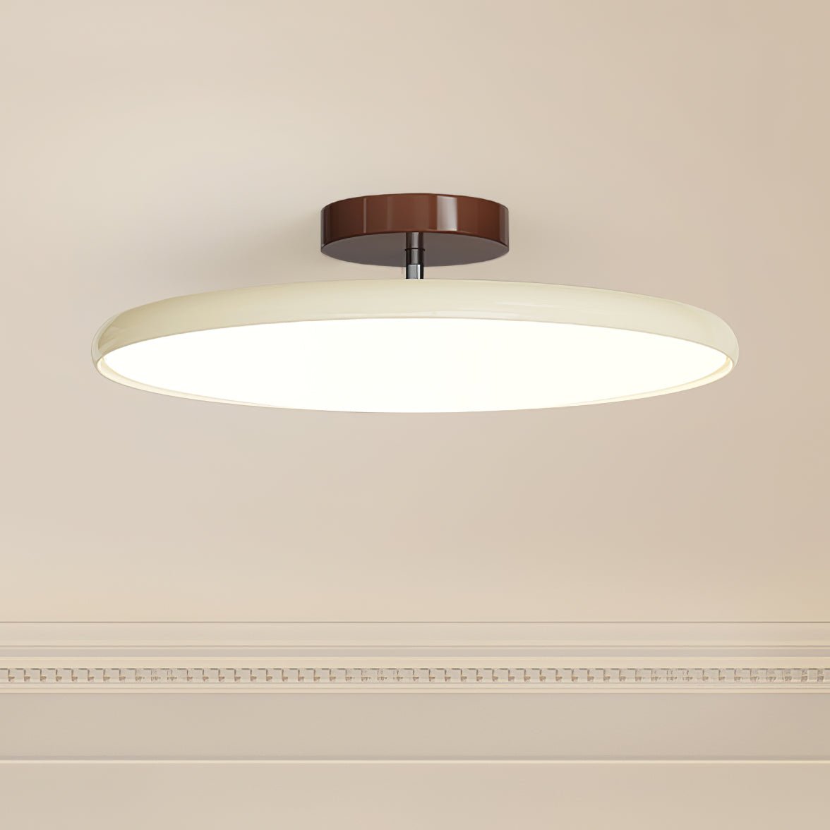Bauhaus Swivel Arm Ceiling Light, Dimmable LED Disc Lamp