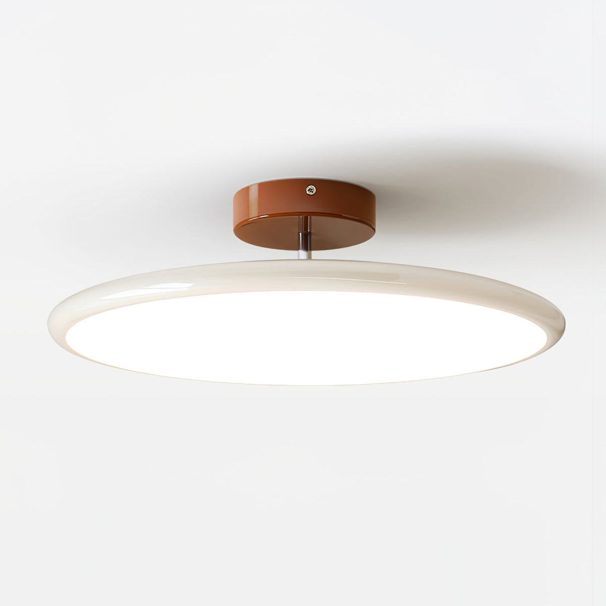 Bauhaus Swivel Arm Ceiling Light, Dimmable LED Disc Lamp