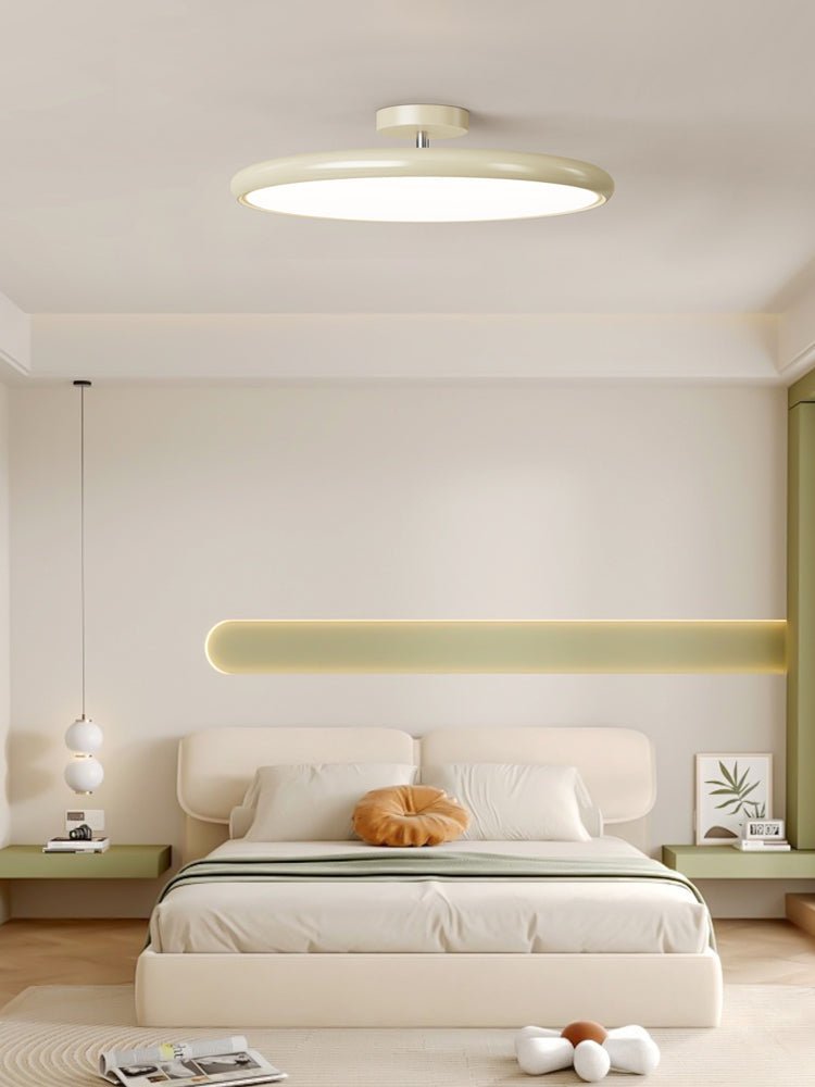 Bauhaus Swivel Arm Ceiling Light, Dimmable LED Disc Lamp