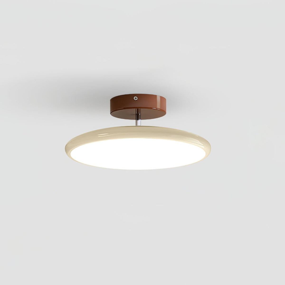 Bauhaus Swivel Arm Ceiling Light, Dimmable LED Disc Lamp