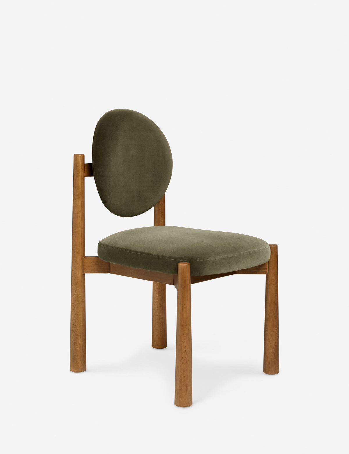 Modern Dining Chair, Wood, Velvet or Basketweave Seat