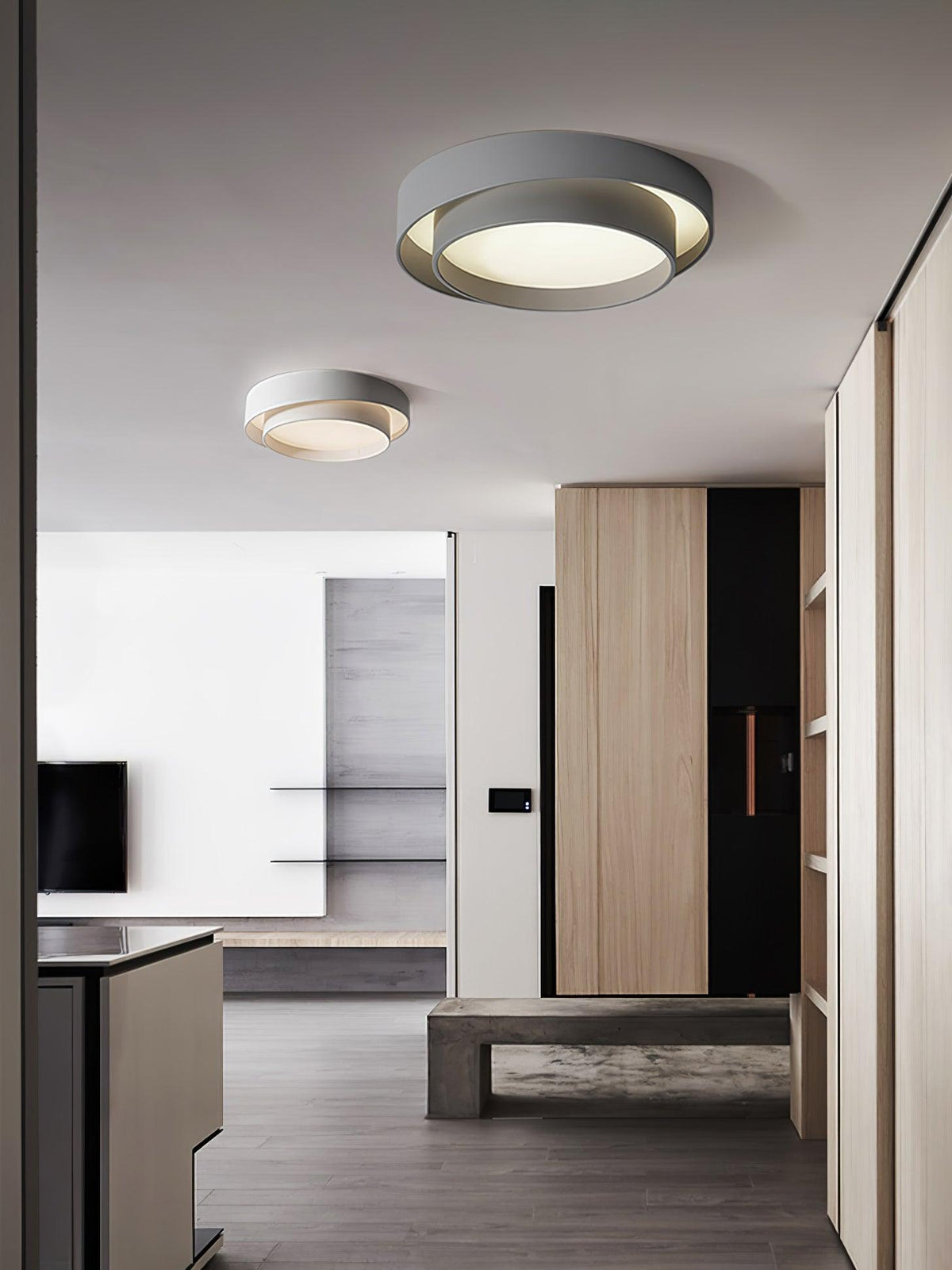 Cylinder LED Flush Mount Ceiling Light, Dimmable Drum Light