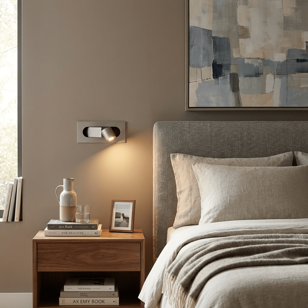 Bedside Reading Light, Pop-Out LED Wall Lamp, Hidden Switch