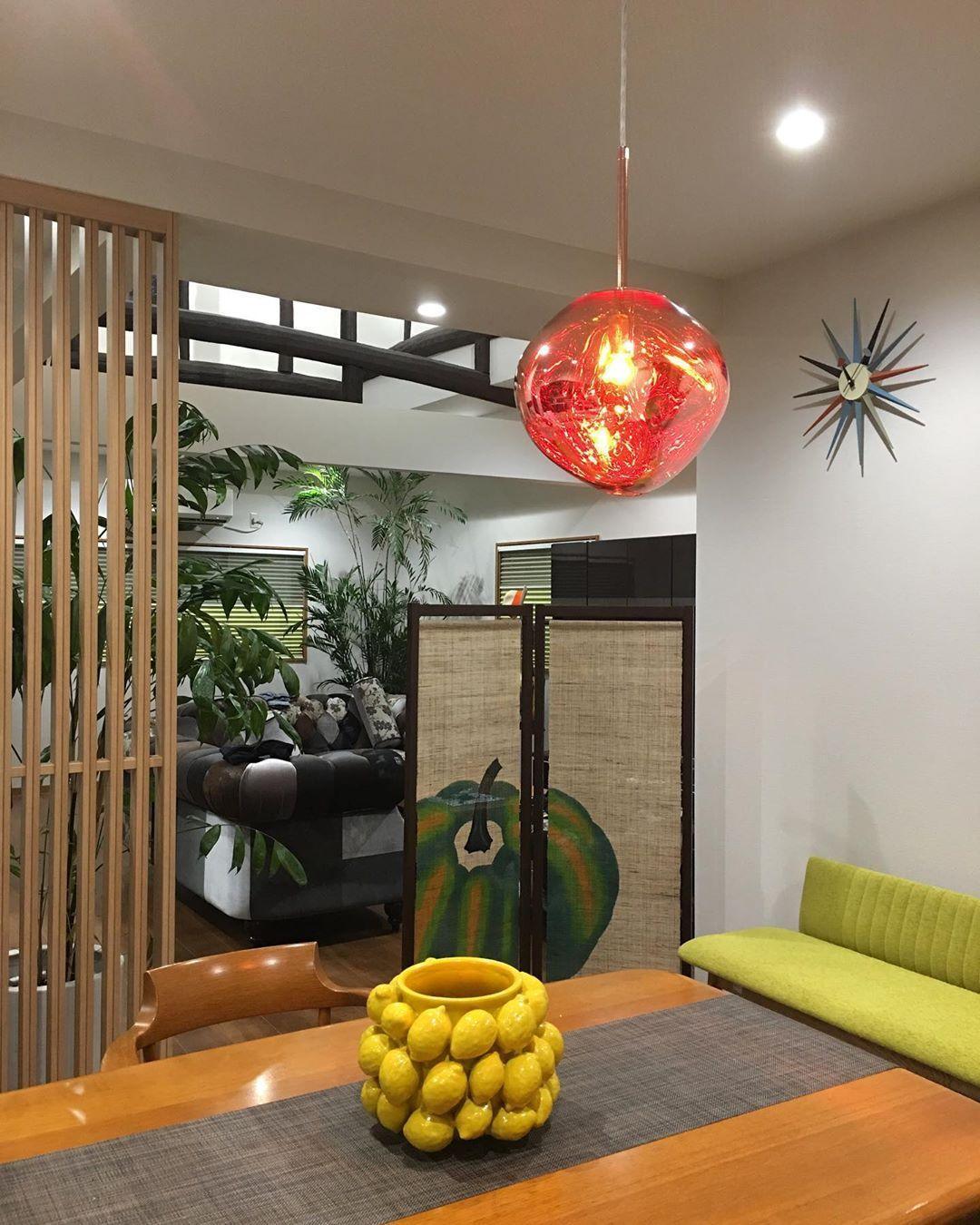 Molten Pendant Light, Mirror Effect Metallic Hanging Lamp