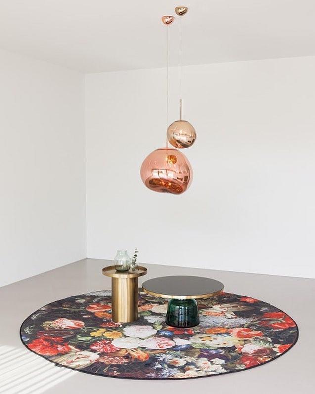 Molten Pendant Light, Mirror Effect Metallic Hanging Lamp
