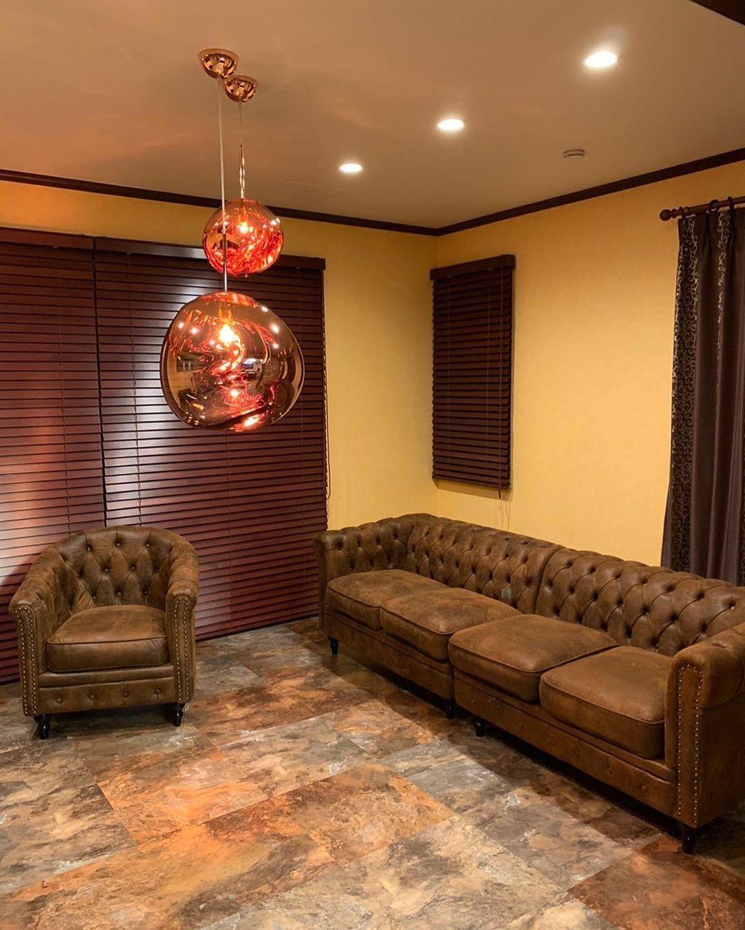 Molten Pendant Light, Mirror Effect Metallic Hanging Lamp