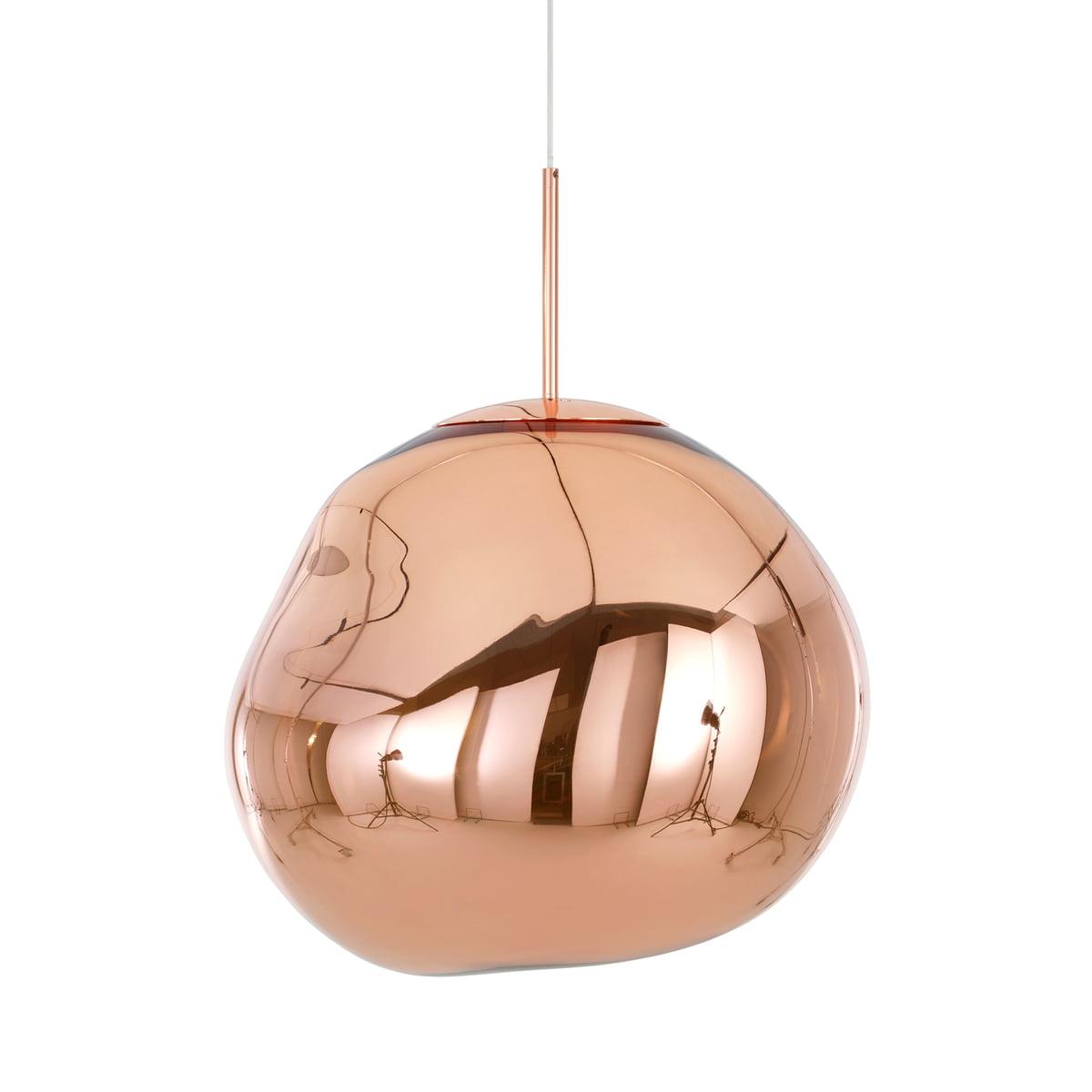 Molten Pendant Light, Mirror Effect Metallic Hanging Lamp