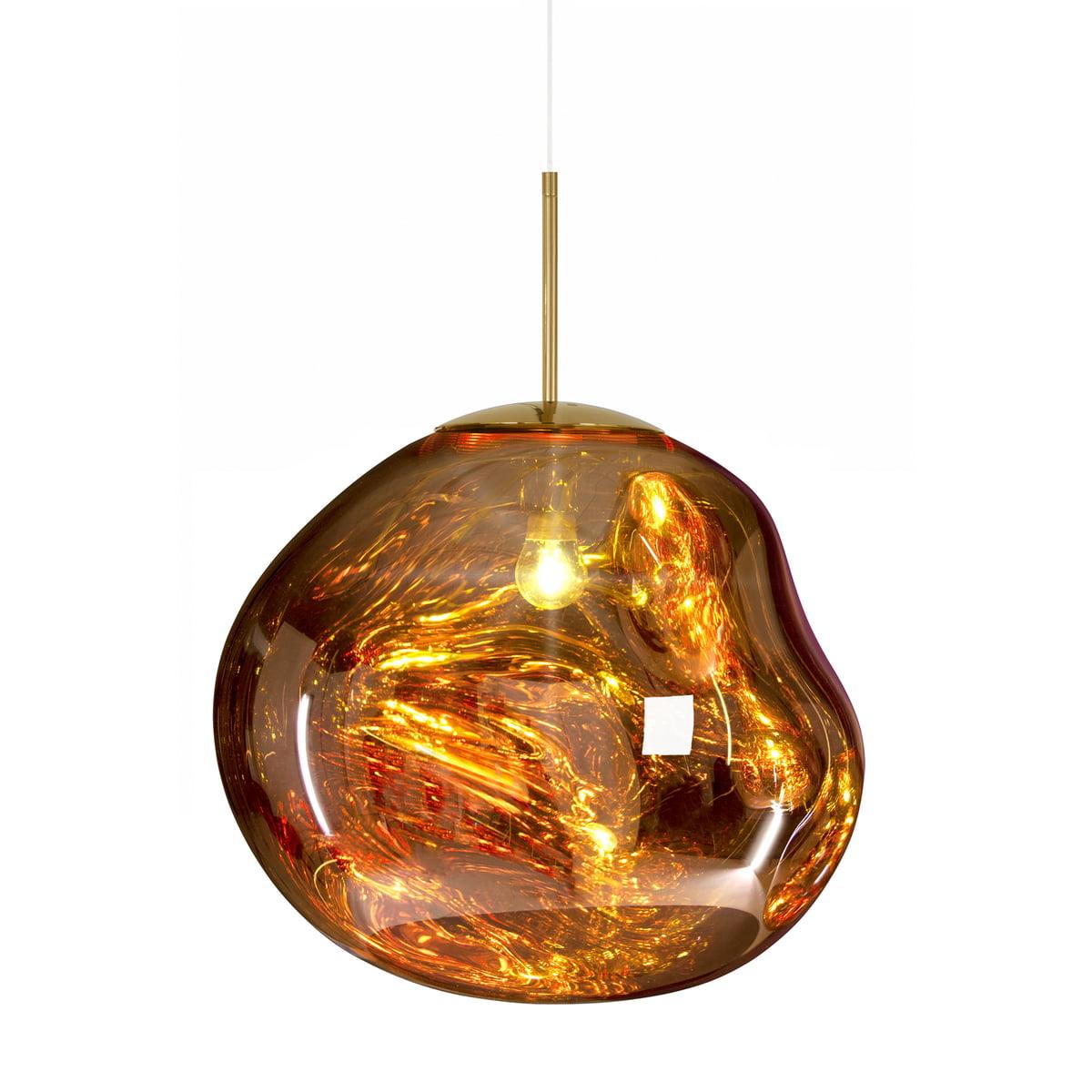 Molten Pendant Light, Mirror Effect Metallic Hanging Lamp