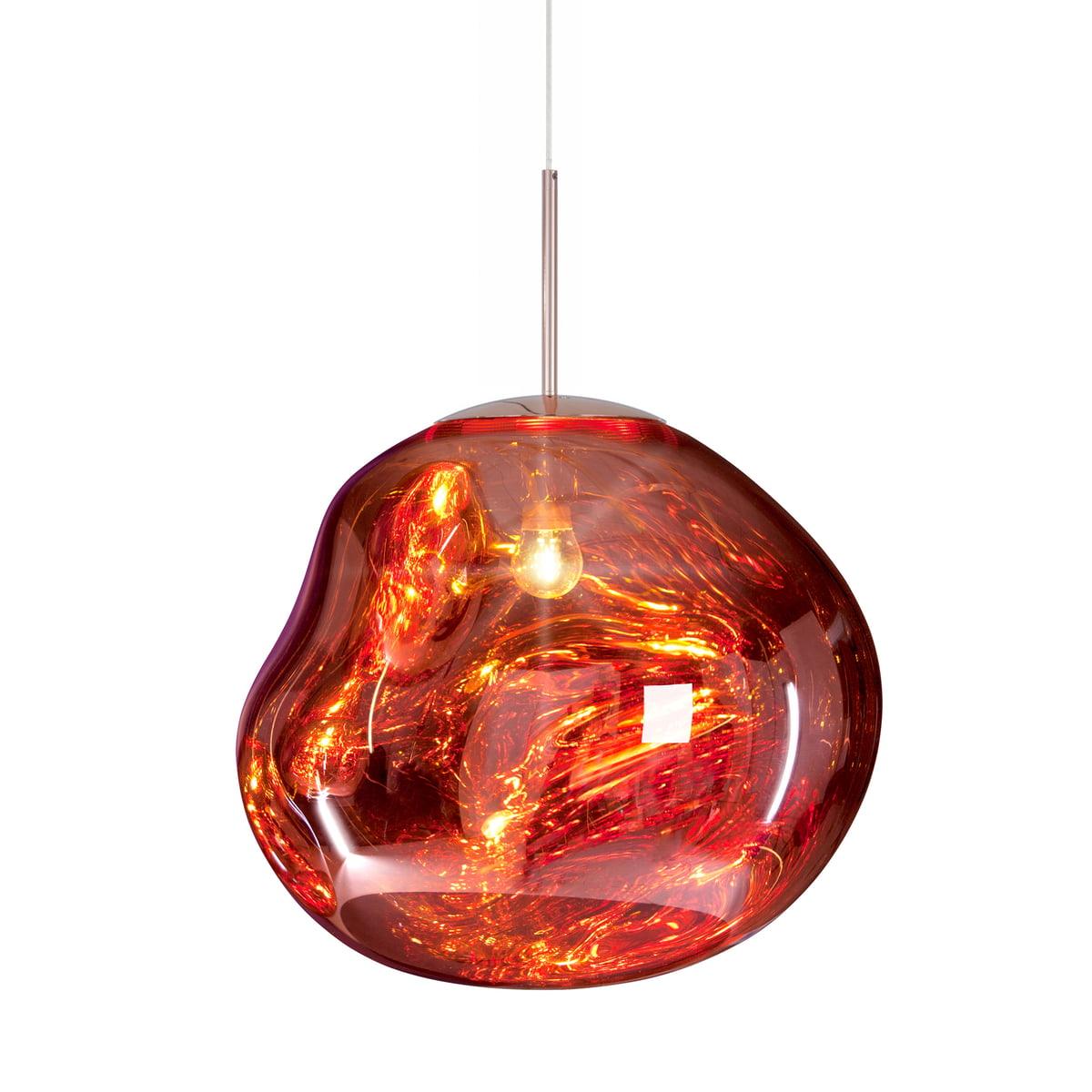 Molten Pendant Light, Mirror Effect Metallic Hanging Lamp