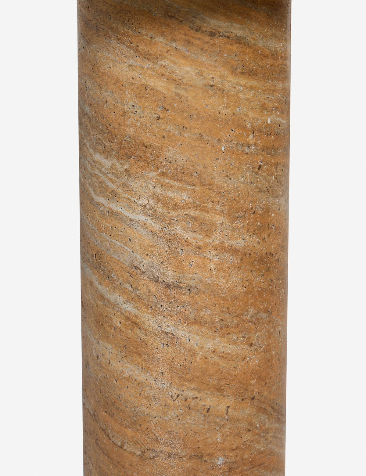 Faux Travertine Side Table, Indoor Outdoor Drink Table