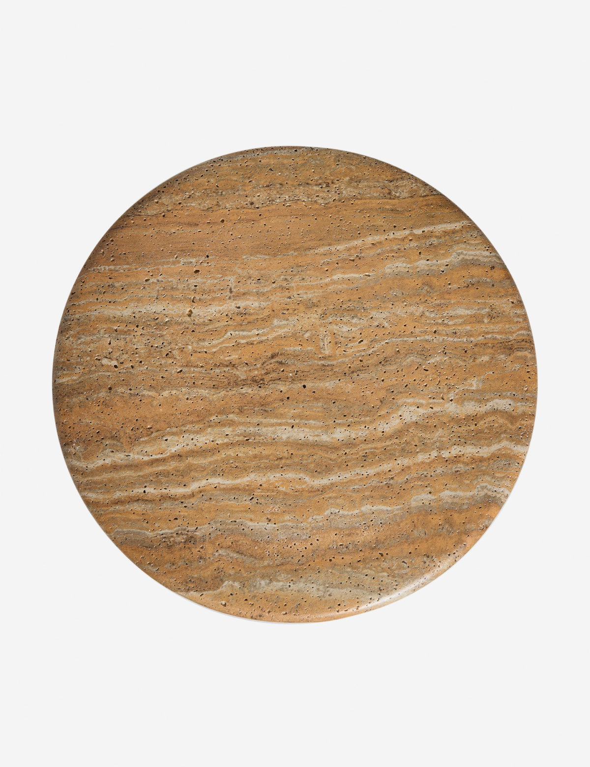 Faux Travertine Side Table, Indoor Outdoor Drink Table