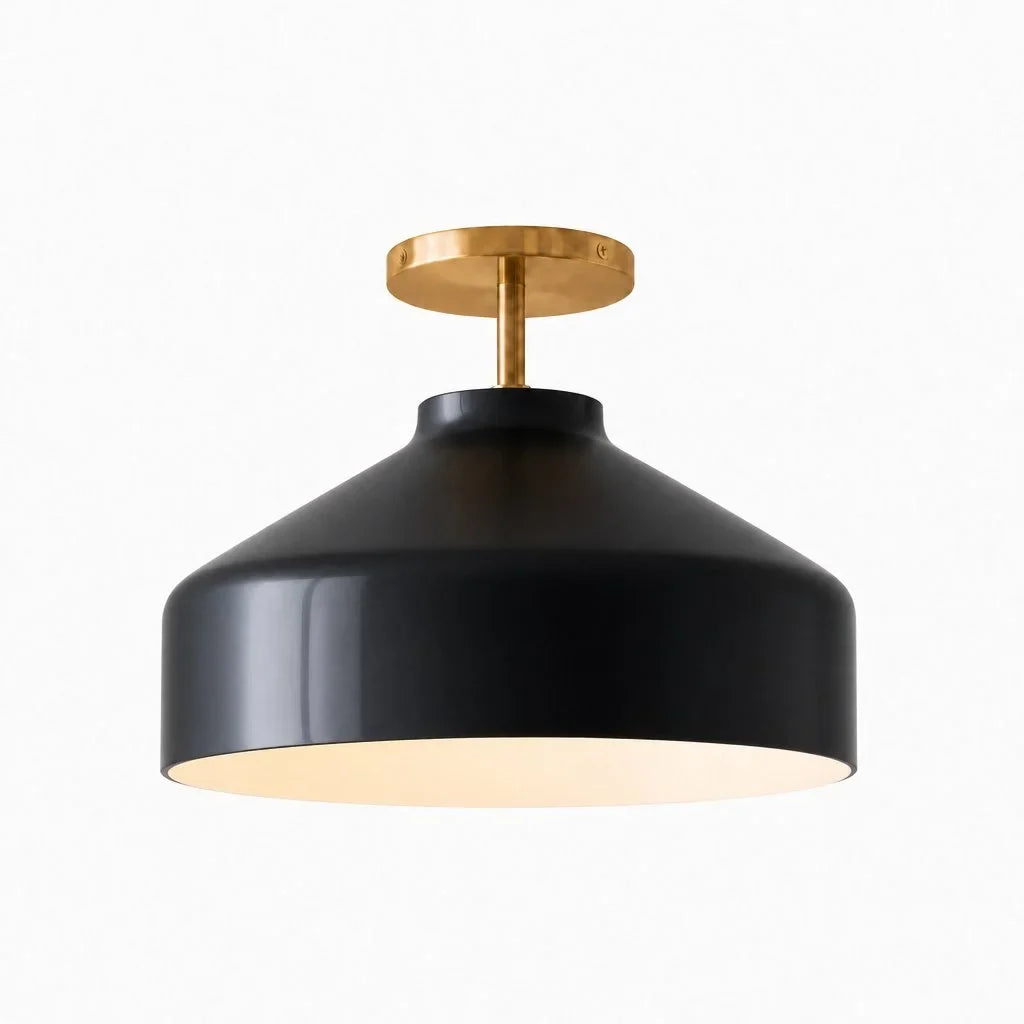 Nordic Flush Mount Ceiling Light, Metal or Glass Dome Shade
